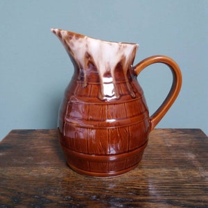 Vintage French Wine Jug Wine Carafe Glazed Pottery Water Jug Milk Jug French Country Farmhouse Cottage French Kitchen French Bistro Cafe
