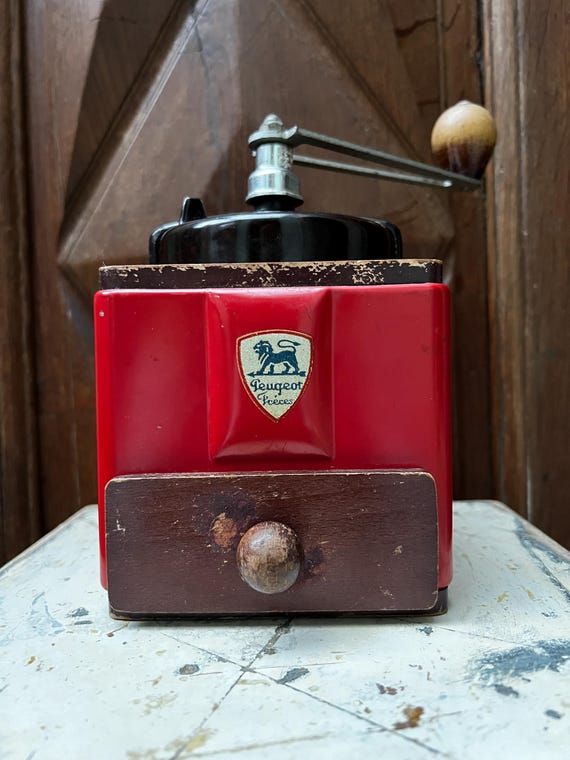 French Vintage Coffee Mill Grinder 50s Peugeot Freres Coffee Mill