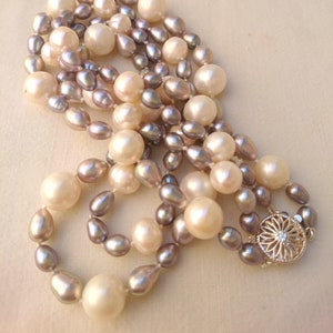 Real Pearl. Necklace Double Strand Freshwater Pearls. 158 - Etsy