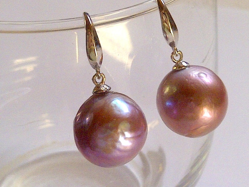 Real Pearl. Pearl Earrings. Huge Pearl Earrings. Real Pearl Earrings