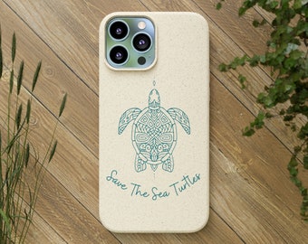 Save the Sea Turtles Biodegradable Eco Cases, with a portion of profits going to sea turtle conservation, save sea animals, birthday gift