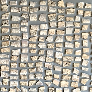 1.5 pounds! MOSAIC TILES - Gold Metallic - Hand Cut From Antique China - 200+ pieces