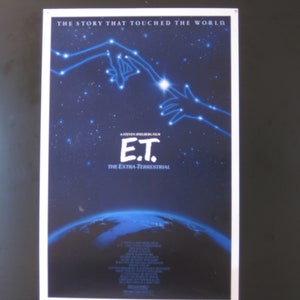 Cartel original de la película "E.T." Póster de relanzamiento de The Extra-Terrestrial (Universal, 1985), nunca doblado, una hoja