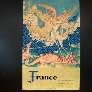 Raro póster de viaje original de "FRANCIA", 1956, estado general excelente o casi perfecto.