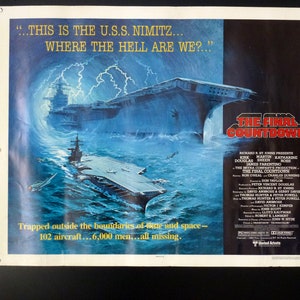 Póster original de la película "LA CUENTA REGRESIVA FINAL", 1980, enrollado, media hoja muy fina (22" X 28").