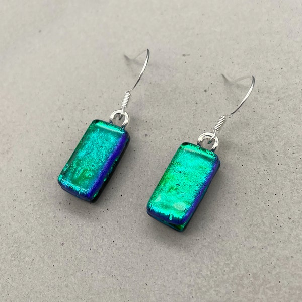 Fused Glass Earrings Etsy