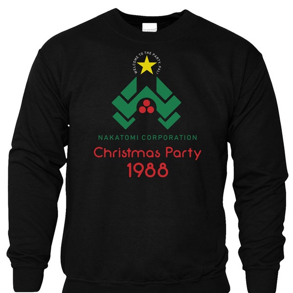 Nakatomi Plaza Tower Christmas Party Jumper, Unisex Christmas Jumper Sweatshirt