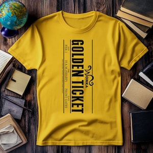 Golden Ticket Welttag des Buches T-Shirt für Kinder & Erwachsene