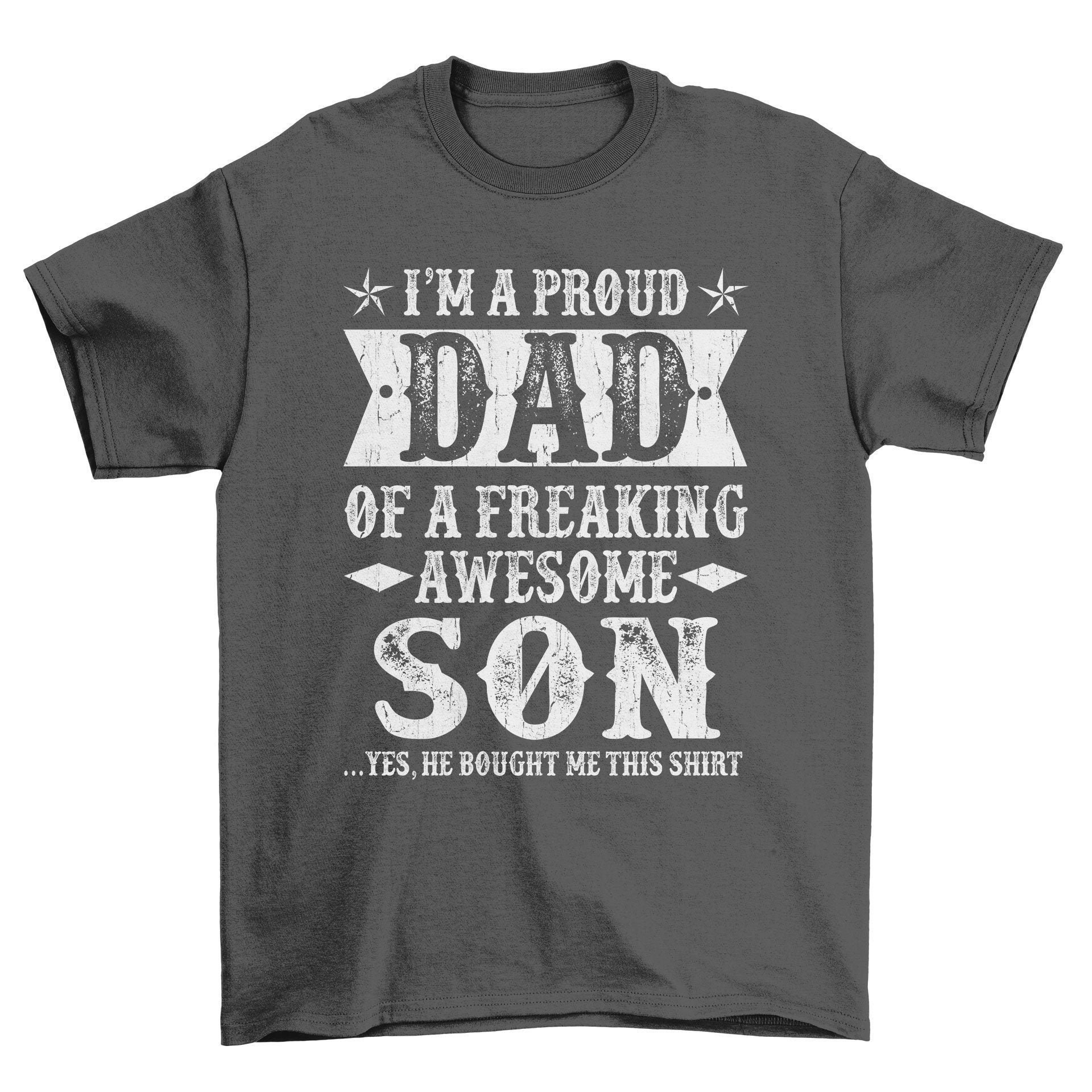 Image of My Freaking Awesome Son Men's T-Shirt Cool Fun Shirt Christmas Gift Present Fathers Day Top