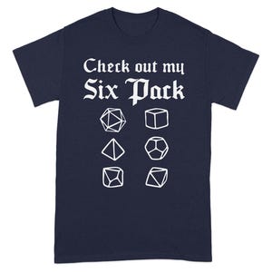 Sprawdź moją koszulkę z grafiką Six Pack Geek Humor, koszulkę Geeky Six Pack Dice, zabawną koszulkę RPG Dice, koszulkę Nerdy Graphic Tee, fajną koszulkę Dice