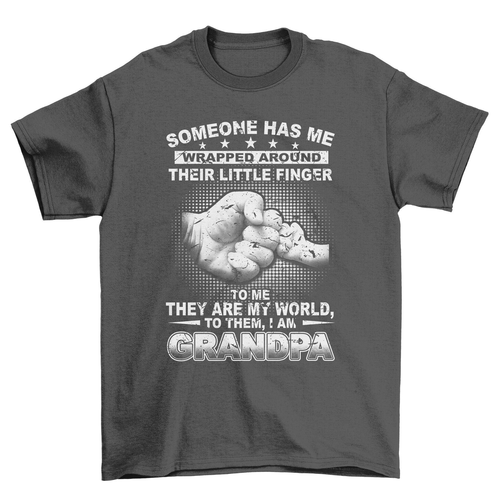 Image of Someone Has Me Wrapped Round Their Finger Men's T-Shirt Cool Fun Shirt Christmas Gift Present Fathers Day Top