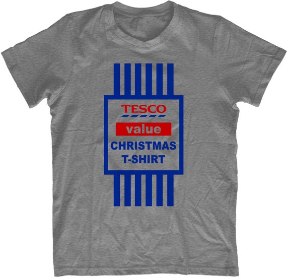 Tesco Value Xmas Present Christmas Funny Mens T Shirt Santa Snowman Reindeer
