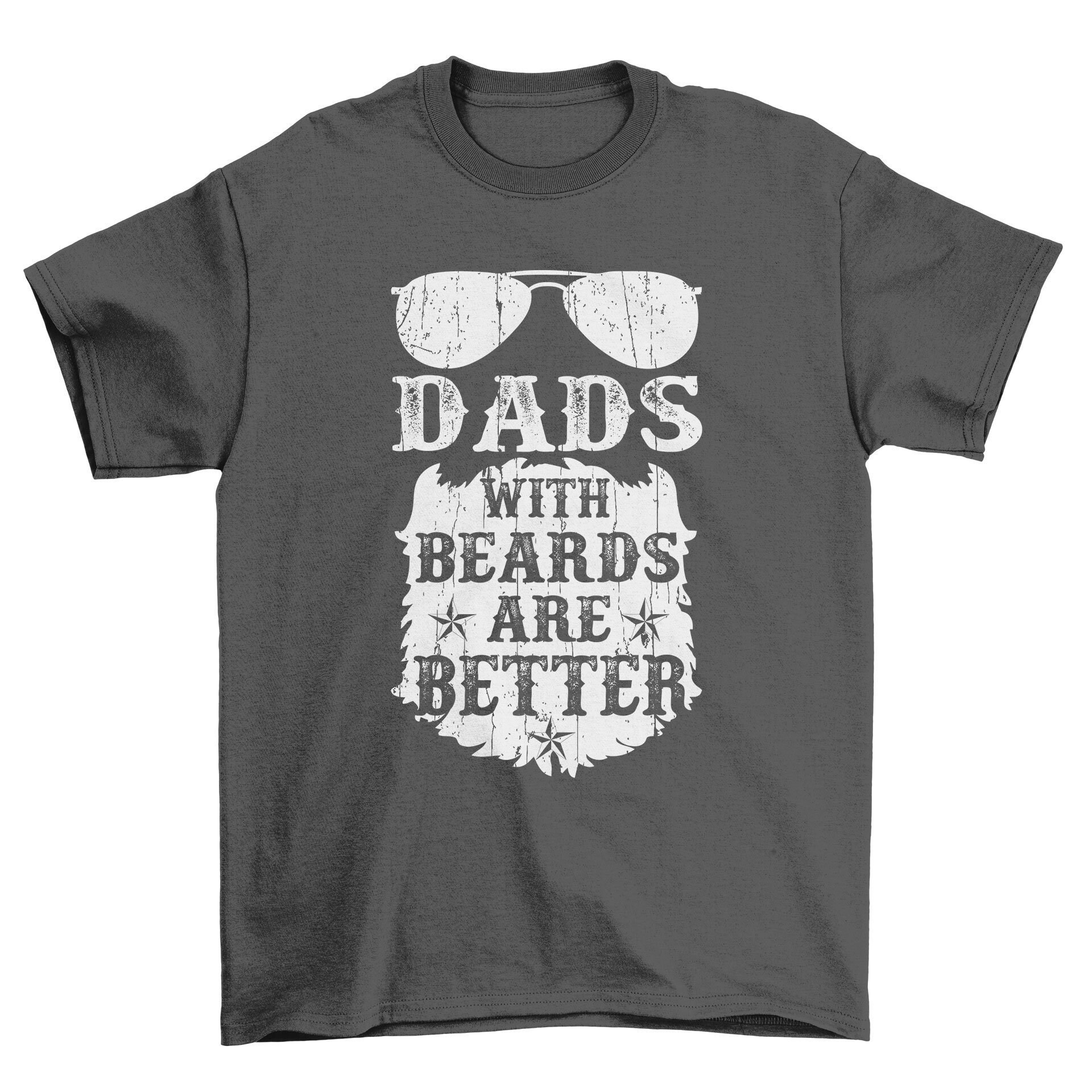 Image of Dads With Beards Are Better Men's T-Shirt Cool Fun Shirt Christmas Gift Present Fathers Day Top
