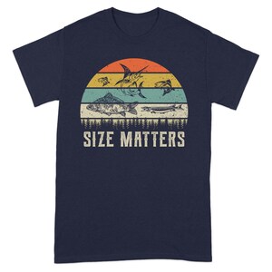 Vintage Size Matters Fishing T-Shirt, Funny Fisherman Graphic Tee, Retro Fish Design Shirt, Unisex Gift for Anglers