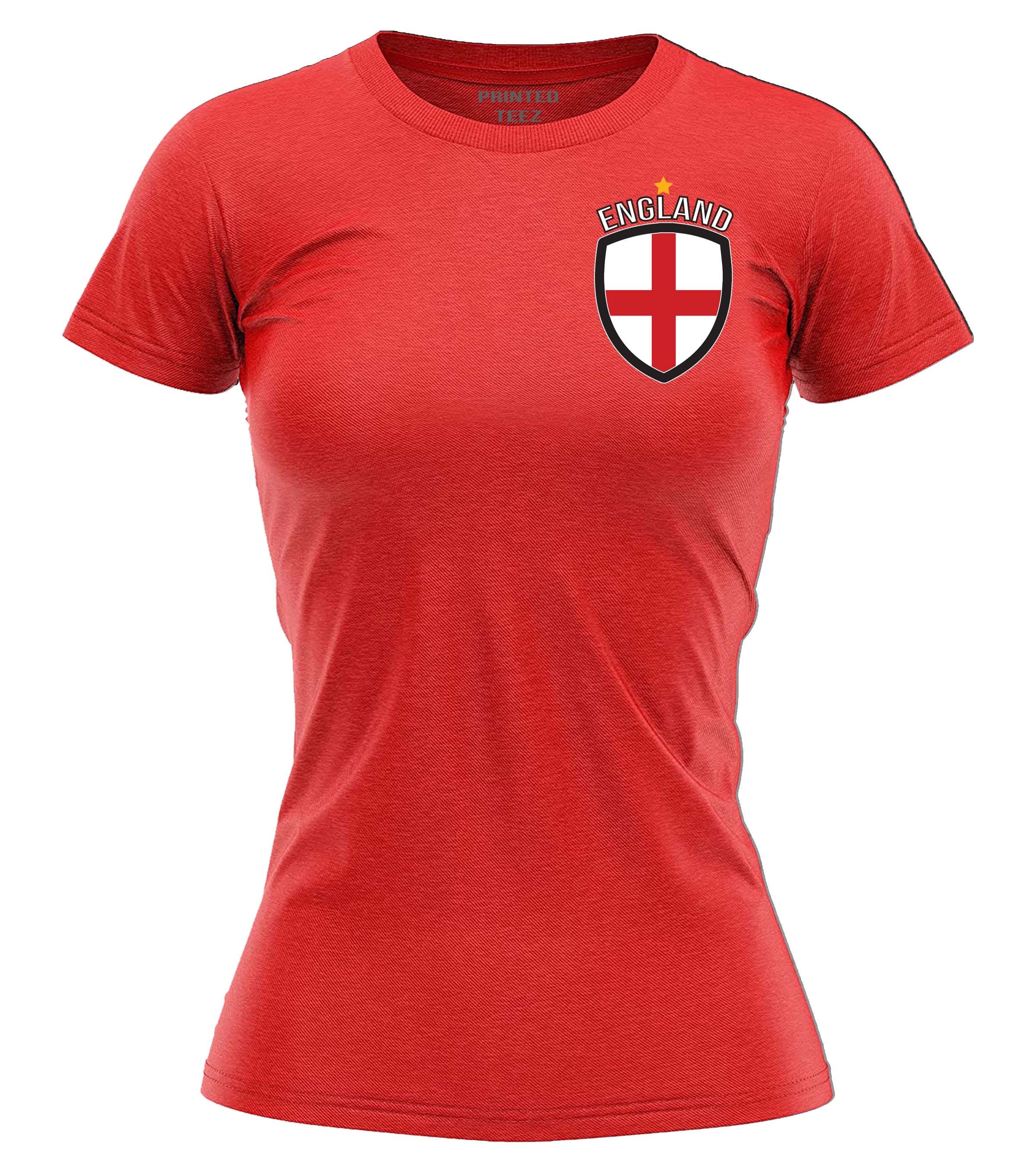 England Football Shirt Women Englands Flag Badge Womens T Shirt 2020 …
