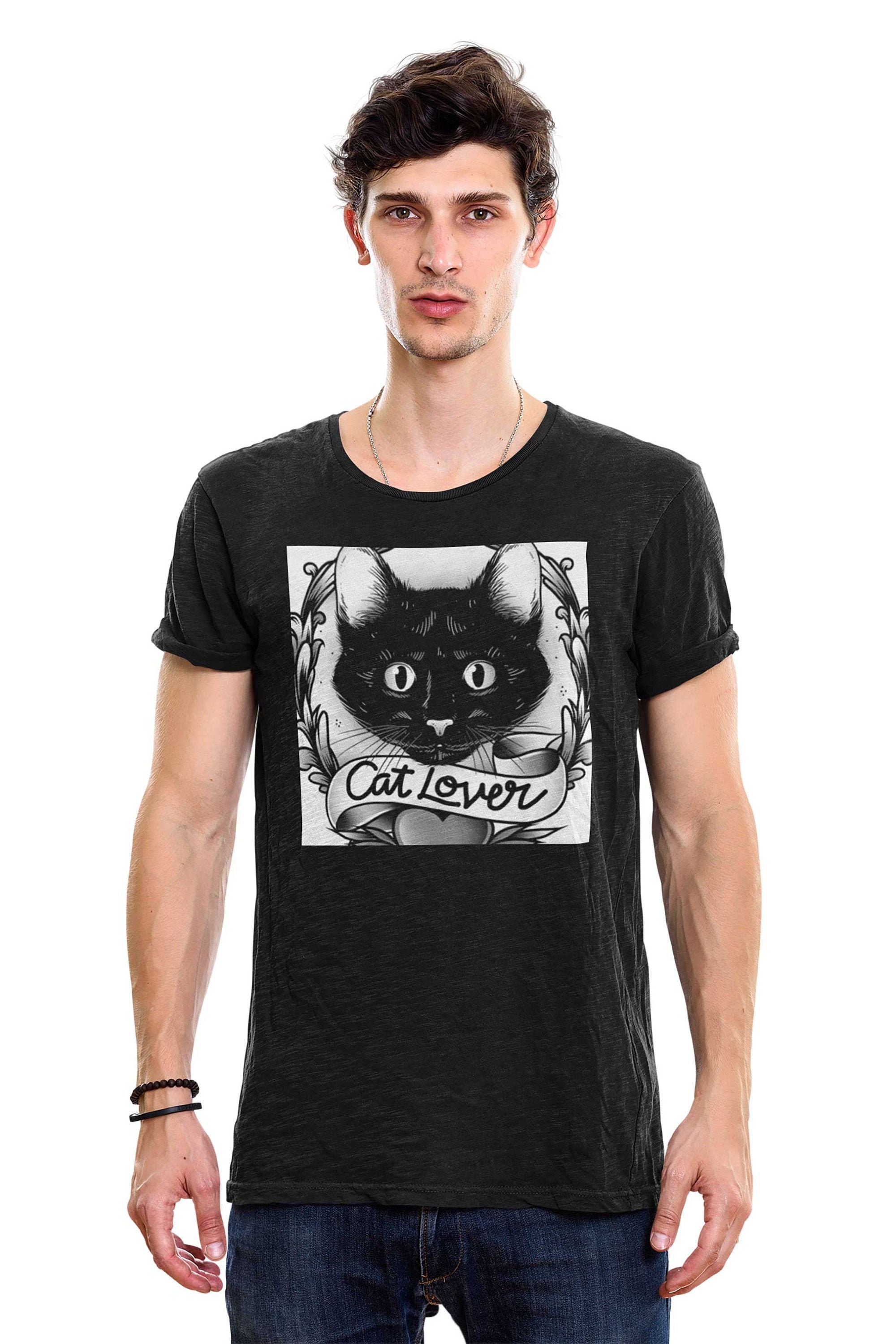 Image of Cat Lover T-Shirt/Unisex Shirt Adults Tee Printed T-Shirts Kids & Adult Gift Present Dad Grandad Grandpa