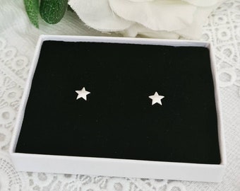 Sterling silver star earrings, star earrings, star jewellery, bridesmaid gift, birthday gift, thank you gift, teacher gift, star