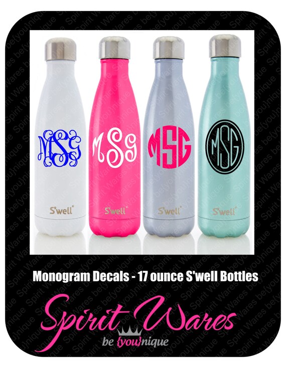 monogram s well decal