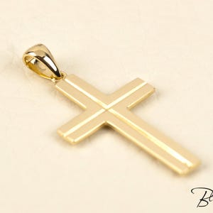 Mens Custom Gold Cross Pendant 14K Gold Cross for Man Gold Cross ...