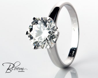 2.20 ct. Diamond Ring Diamond Engagement Ring Big Diamond Ring Engagement Ring White Gold Diamond Ring Big Engagement Ring White Gold Ring