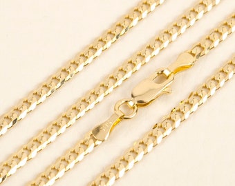 14K Gold Chain for Men Gold Necklace Chain for Men Gold Curb Chain Gold Curb Chain Necklace for Men Gold Chain Solid Gold Chain Necklace