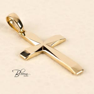 Personalized Gold Cross for Men 14K Solid Gold Cross Pendant Gold Cross Necklace Mens Gold Cross for Men Personalized Cross Custom Cross
