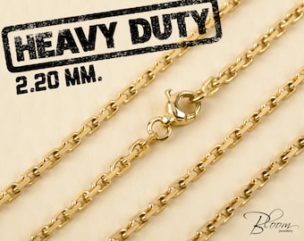 Solid Gold Chain Men - Etsy