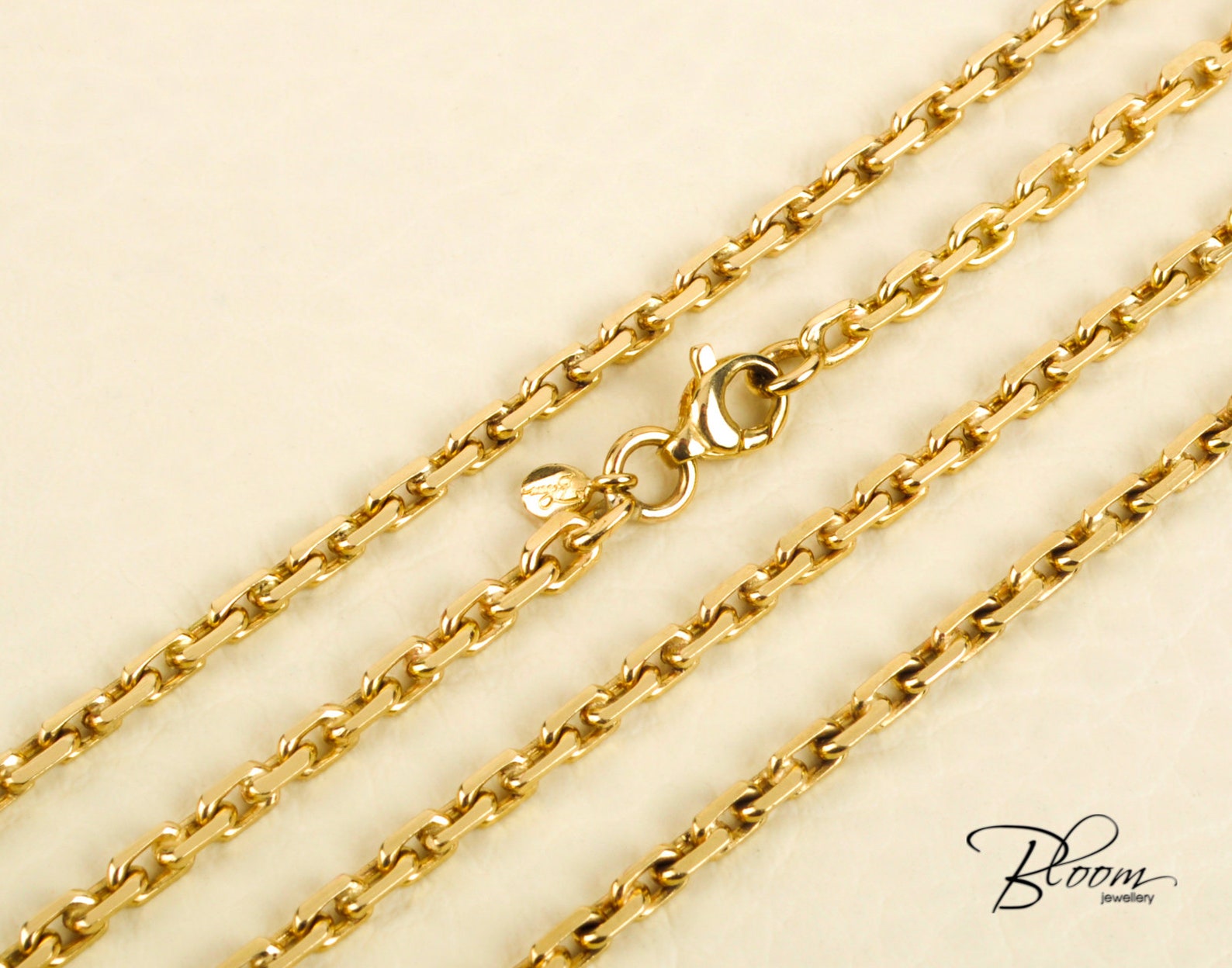 Solid Gold Cable Chain for Men 14K Durable Gold Necklace Etsy