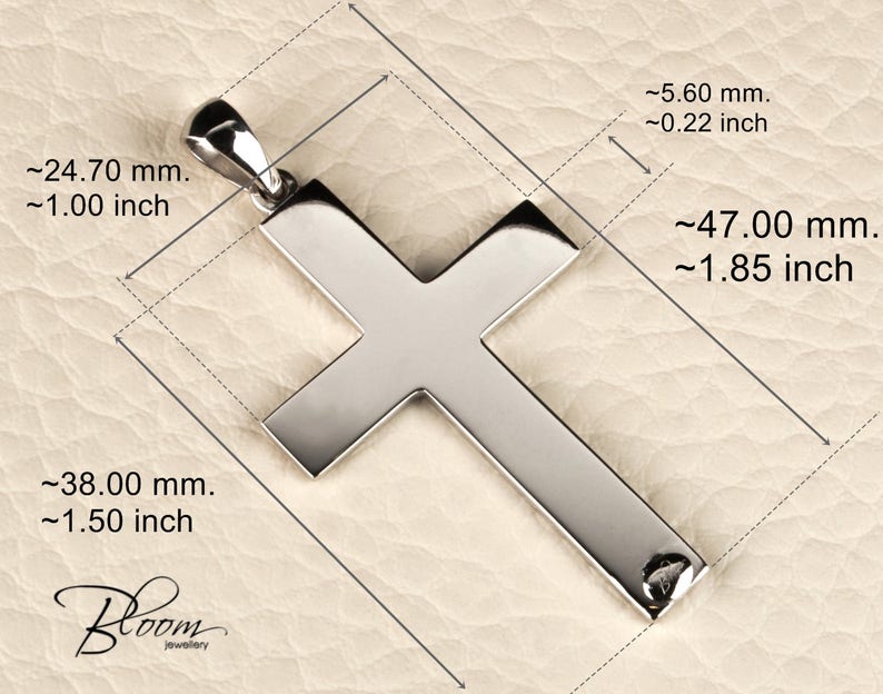 Mens white gold cross Clearance