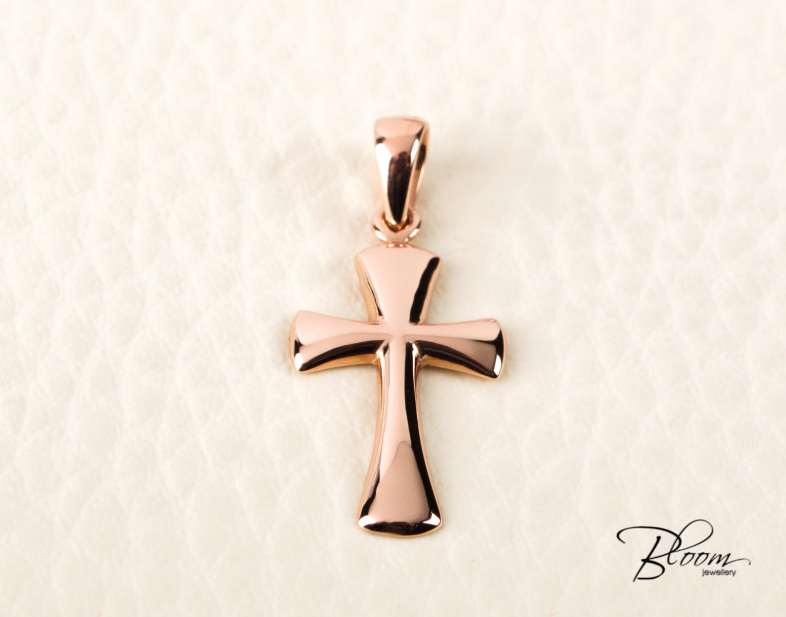 14K Rose Gold Cross Pendant for Women Gold Cross Necklace Etsy
