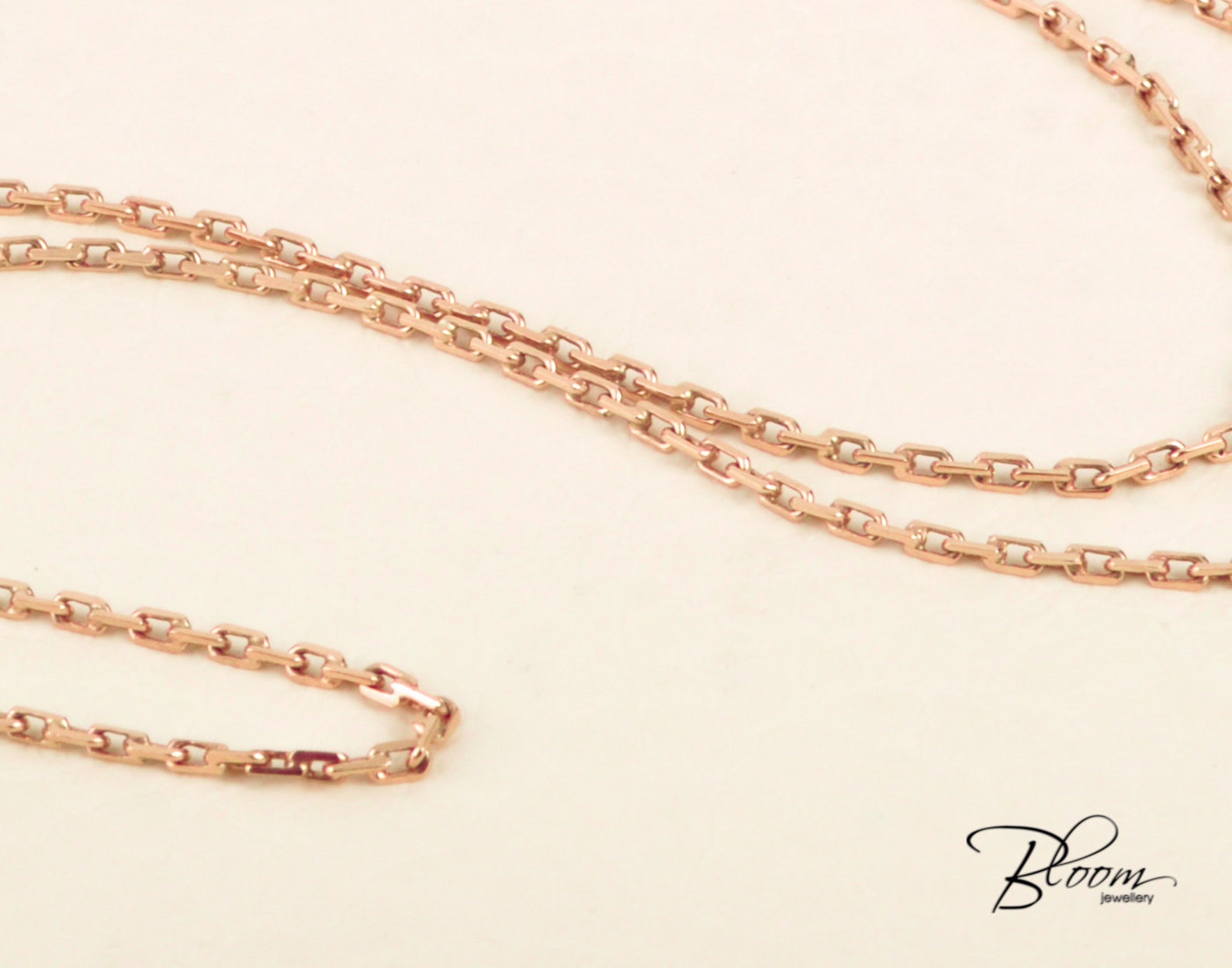 Unisex Rose Gold Chain 14K Durable Gold Necklace Bloomdiamonds | Etsy