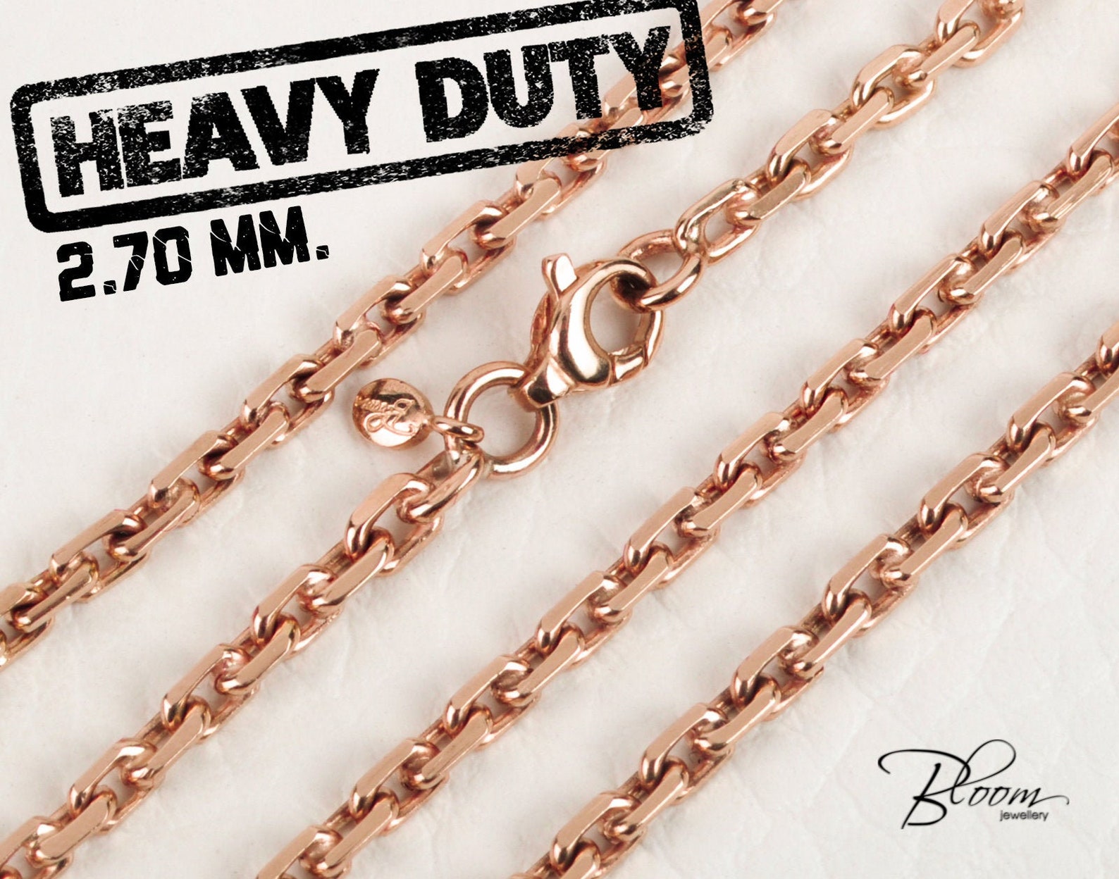 Solid Gold Cable Chain for Men 14K Durable Gold Necklace Etsy