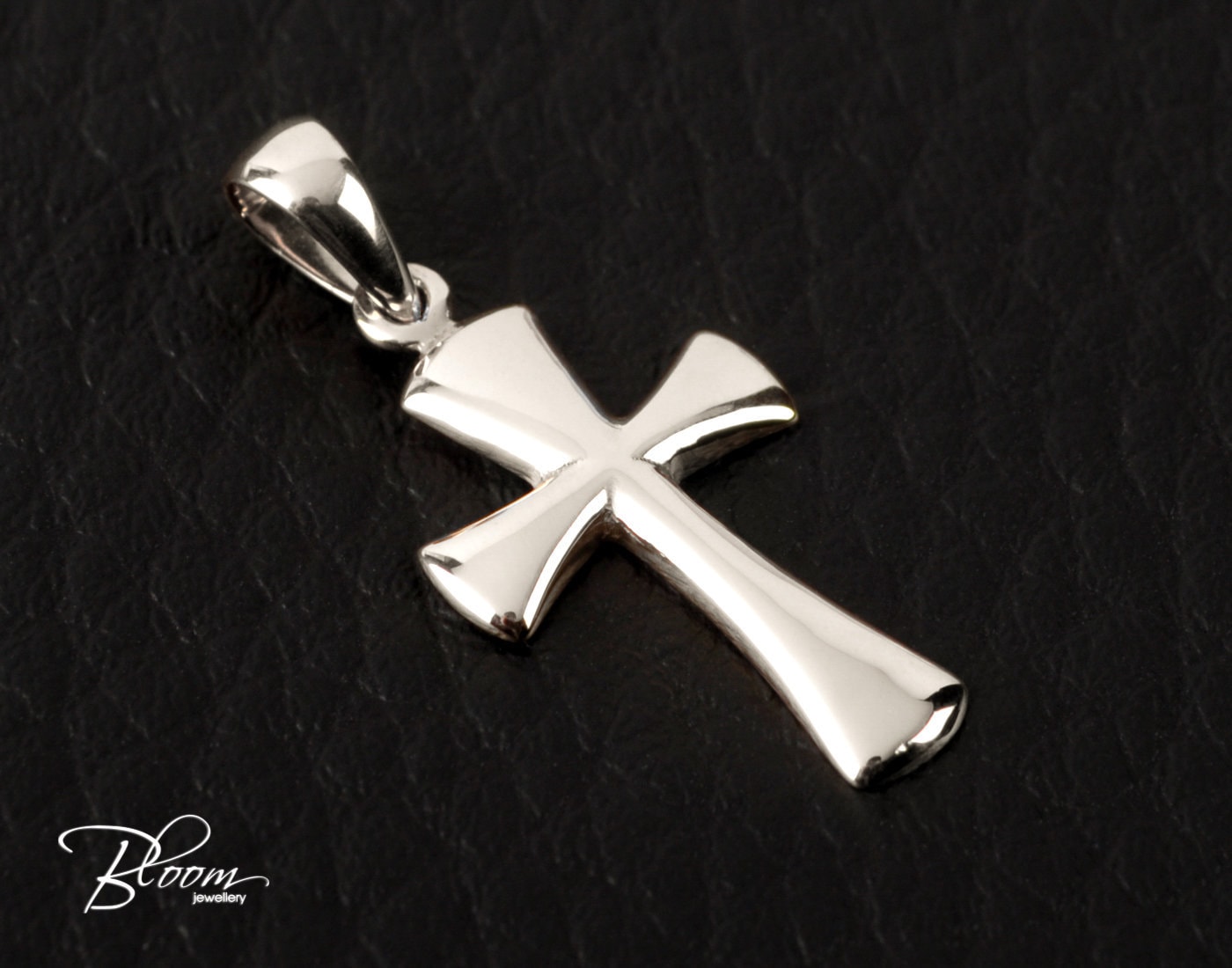 Solid White Gold Cross Pendant Necklace for Women Gift Etsy UK