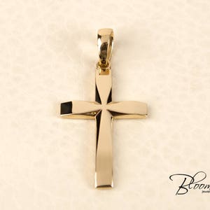 Personalized Gold Cross for Men 14K Solid Gold Cross Pendant Gold Cross ...