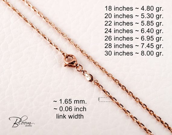 28 inch rose gold chain Outlet
