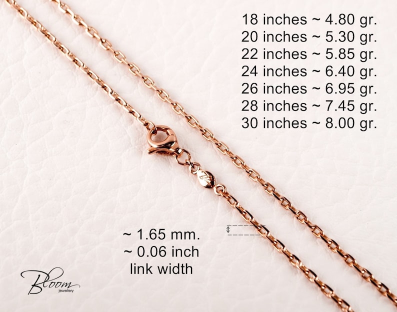 Durable Rose Gold Chain 14K Gold Chain Necklace Hand Made Gold Etsy