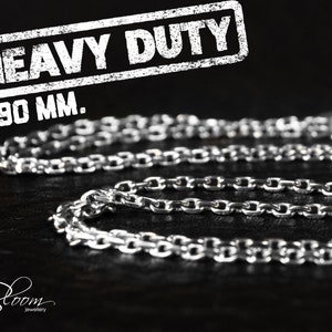 White Gold Chain Necklace for Men 14K Gold Chain White Gold Anchor Chain Necklace Mens Gold Chain 14K White Gold Chain for Men