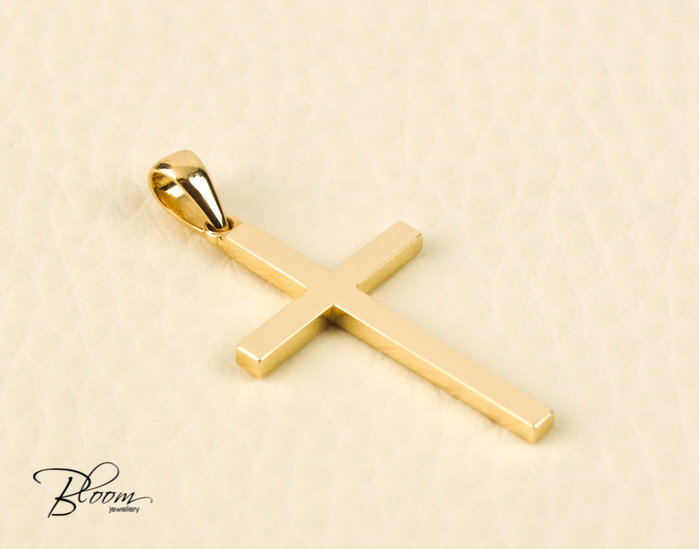 Simple Gold Cross 14K Solid Gold Cross 