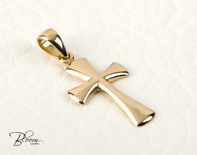 Solid White Gold Cross Pendant Necklace for Women Gift - Etsy UK