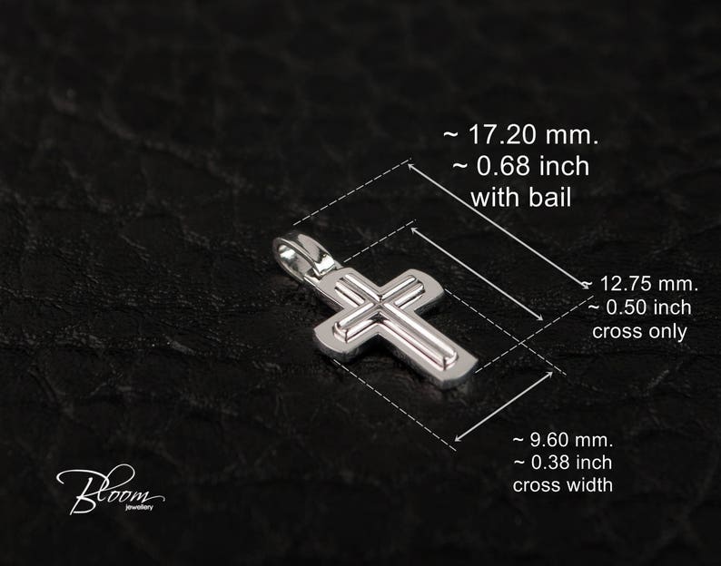 Baby Cross Pendant 14K White Gold Little Boy Girl Baptism Baby | Etsy