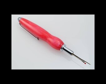 Pink Acrylic Seam Ripper: Chrome Sewing Tool