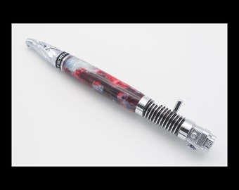 Motorcycle Ballpoint Pen, Kickstart Click Action, Red, White, and Blue