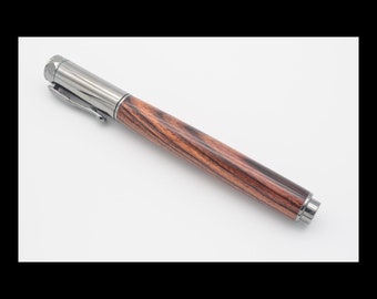 Kingwood Rollerball Pen: Black Titanium, Magnetic Cap