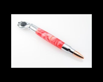 Red and White Bullet Razor, Chrome MACH3/Venus Handle