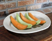 Stoneware Pottery: Large Ceramic Serving Platter, Handmade White Speckled Serving Tray