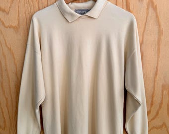 90s Forenza Pale Yellow Collared Crewneck