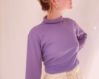 lavender mock turtleneck