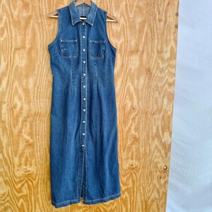 knee length dresses for ladies County Line Denim Maxi Dress  Blue Magnolia