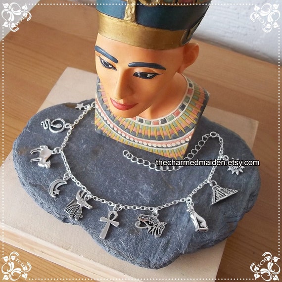 Egyptian Ankle Bracelet Silver Ankle Chain Charm Anklet Etsy