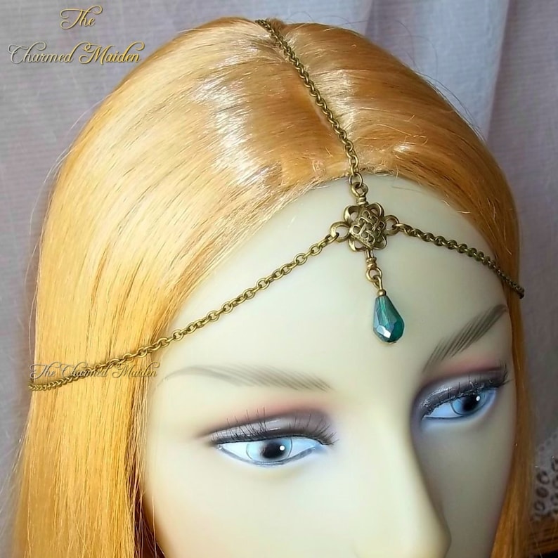 Medieval Celtic Bronze Headpiece Medieval Head Chain Celtic Etsy